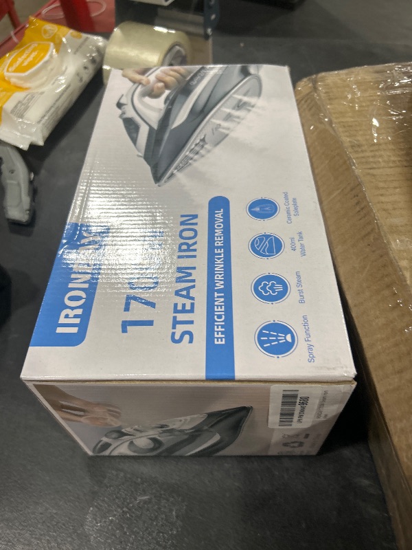 Photo 1 of IRONDAY Steam Iron for Clothes Rapid Heating, 1700W Iron with Non-Stick Ceramic Soleplate