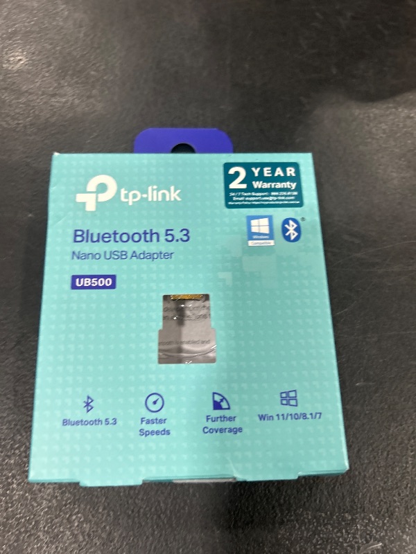 Photo 1 of TP-Link USB Bluetooth Adapter for PC, Bluetooth 5.0/5.3 Dongle Receiver, Plug and Play, Nano Design, EDR & BLE, Supports Windows 11/10/8.1/7 for Desktop, Laptop, PS5/PS4/Xbox Controller (UB500)