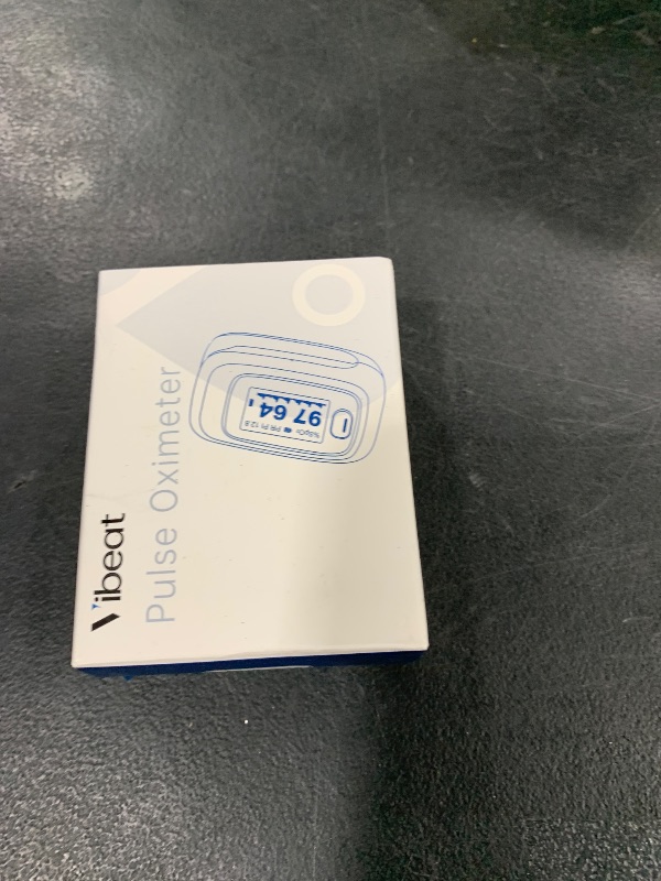 Photo 1 of Vibeat Fingertip Pulse Oximeter, Blood Oxygen Saturation Monitor| O2 Meter, Portable SPO2 & Pulse Rate Monitor, Batteries and Lanyard Included