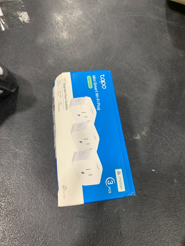 Photo 1 of TP-Link Tapo Matter Supported Smart Plug Mini, Compact Design, 15A/1800W Max, Super Easy Setup, Works with Apple Home, Alexa & Google Home, UL Certified, 2.4G Wi-Fi Only, White, Tapo P125M(3-Pack)