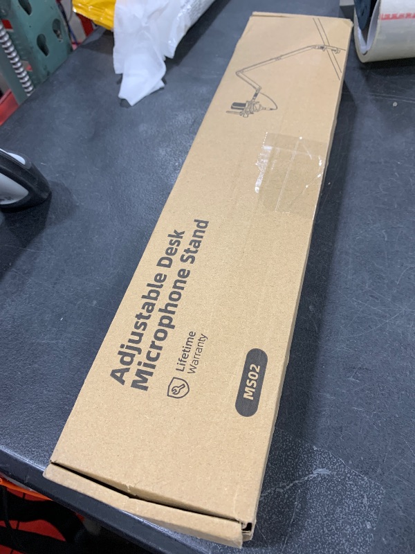 Photo 1 of TODI Mic Arm for Lightweight Mics, Microphone Arm Rotatable, Storable Desk Mic Stand for Bear 3LB with Mount Clamp, Mic Stand Boom Arm with Cable Channel with 3/8'' 5/8'' Thread for Podcast, Gaming