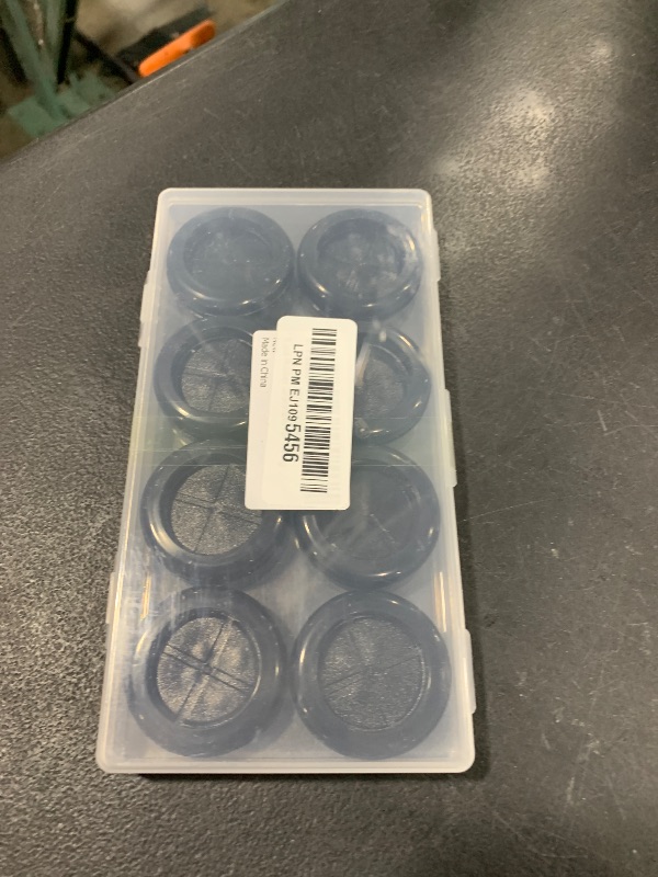 Photo 1 of Rubber Grommets for Wiring, Rubber Grommet for 1-1/2" Drill Hole, 8 pcs Black Double-Sided Rubber Plug Solution for Wire Protection