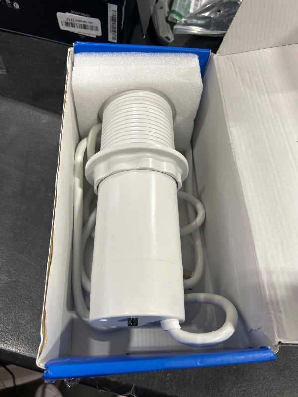 Photo 1 of Pop Up Outlet for Countertop 3.15-inch Desk Wire Hole Insert,9-in-1 Power Strip with 15W Wireless Charger,4 Outlets 4 USB Ports,15Amp Tamper Resistant Receptacle, Space Saver (White, 20W USB-C Ports)