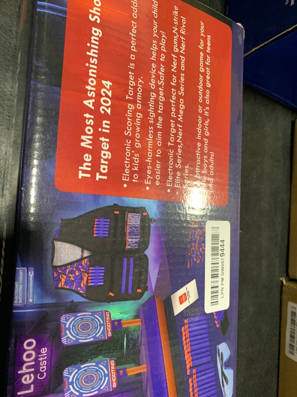 Photo 1 of Lehoo Castle Electronic Shooting Targets, Digital Target for Nerf Guns with Auto-Reset, Scoring Shooting Games Includes Kids Tactical Vest, 60 Bullets, Glasses, Gift Toy for Kids Boys Girls