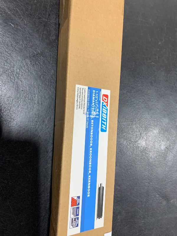 Photo 1 of 1-1/2 inch Wet Diamond Core Drill Bit 38mm Diameter for Concrete Masonry Stone Brick Block, 1-1/4in-7 Thread, 15-3/4 inch (400mm) Drilling Depth Core Bits Turbo Laser-Welded Segments