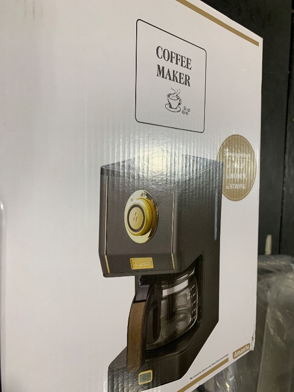 Photo 1 of Amaste Coffee Maker, 25 Oz Drip Retro Style Coffee Machine with Glass Coffee Pot with Reusable Coffee Filter & Three Brewing Modes, 30minute-Warm-Keeping, CM 1003AE-Black