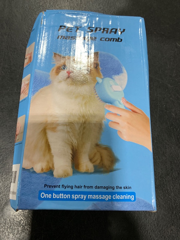 Photo 1 of Cat Steam Brush for Shedding, 4 in 1 Steamy Cat Comb with Handle, Rubber Pet Misting Brush with Release Button for Indoor Kittens Small Animals(Yellow)