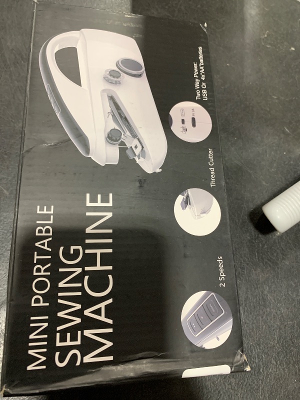 Photo 1 of Handheld sewing machine,portable,mini sewing machine,easy to use,fast sewing speed,suitable for sewing clothes,fabric,DIY Home machine for beginners(Grey)