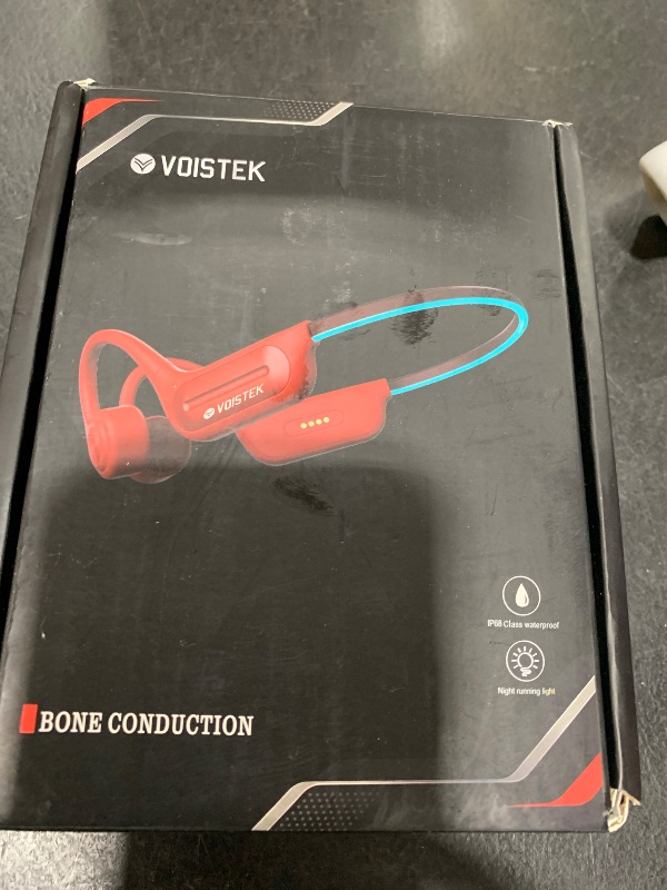 Photo 1 of Bone Conduction Headphones with LED Safety Lights, IP68 Waterproof Bluetooth 5.3 for Swimming Running Cycling, 32GB Built-in MP3 (8000 Songs), 8H Playtime, Adjustable Fit for All Head Sizes