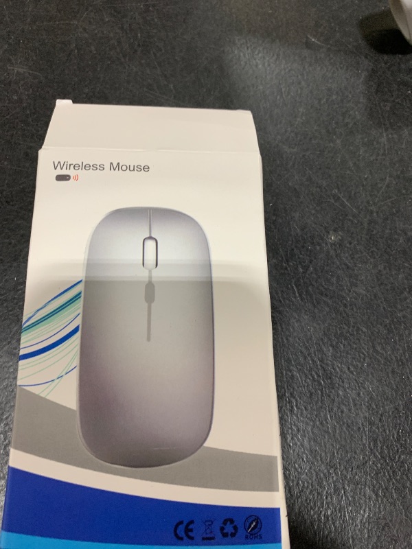 Photo 1 of AIKOKOK Wireless Bluetooth Mouse Rechargeable Laptop Mice with LED Use Portable(BT5.2 and USB 2.4G) Dual Mode Connection Silent Slim Computer Mouse for Laptop/iPad Tablet/Apple MacBook/PC (Black)