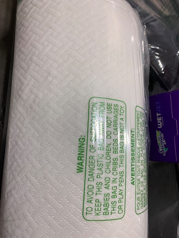 Photo 1 of 5 STARS UNITED Knee Pillow for Back Sleeping – Memory Foam Cushion for Sciatica Pain Relief – Under Leg Support for Sleeping on Back – Half Moon Bolster for Bed, White