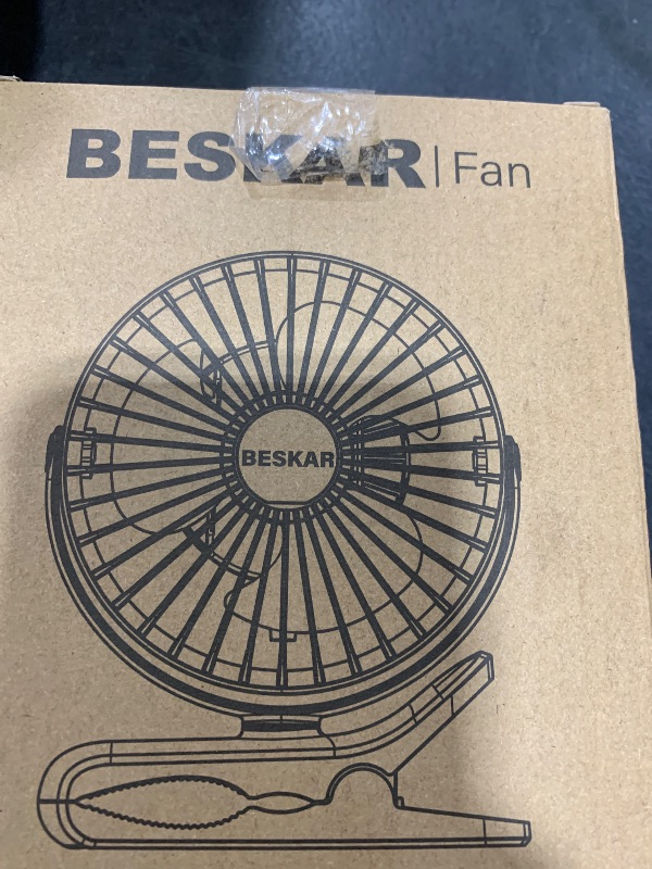 Photo 1 of BESKAR Small Clip on Fan, 3 Speeds USB Fan with Strong Airflow, Clip & Desk Fan USB Plug in with Sturdy Clamp - Ultra Quiet operation for Office Dorm Bedroom Stroller