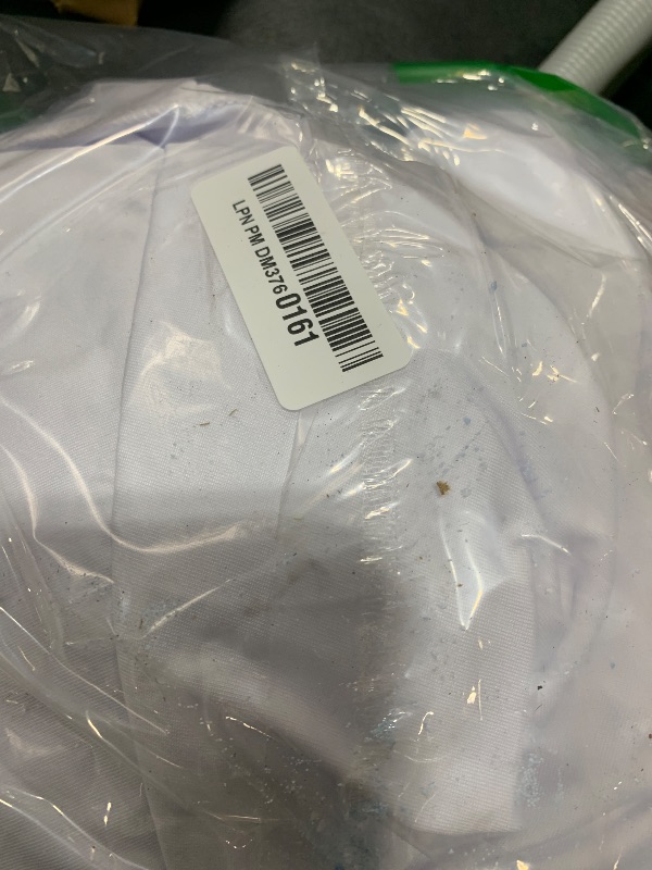 Photo 1 of ANMINY Highboy Spandex Cocktail Table Covers with Ruffle Skirt Stretch Fitted Cocktail Tablecloth Linens for 24" D x 43" H Round Tables Washable Decorative High Top Table Covers - White