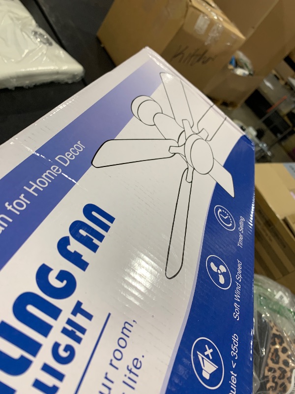 Photo 1 of Ceiling Fans with Lights- 52" Low Profile Indoor Ceiling Fan with Light and Remote/APP Control, Flush Mount, LED Dimmable DC Reversible Modern Ceiling Fan for Bedroom?Black?