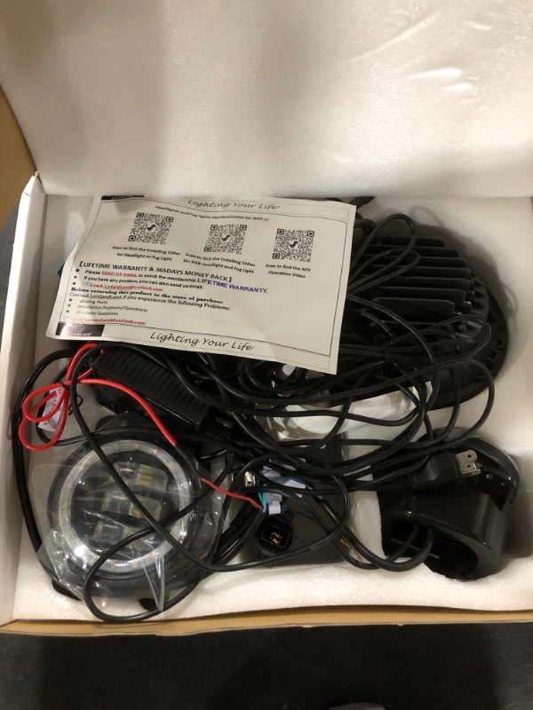 Photo 1 of 7" RGB Headlights & 4" Fog Lights Combo with Bluetooth Controlled Custom Colors,Music Mode, IP67 Waterproof DOT Kits,for 2007-2018 JK/JKU, 1997-2006 TJ, 2004-2006 LJ, 76-86 CJ