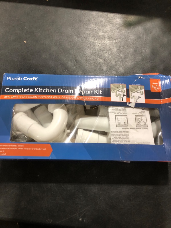 Photo 1 of Plumb Craft 7027010N Fits Most Sinks Complete Kitchen Drain Repair Kit, White