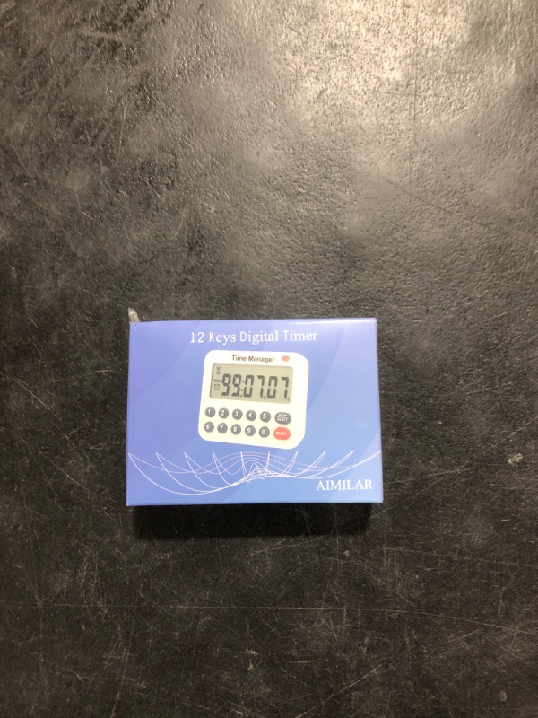 Photo 1 of AIMILAR Digital Kitchen Timer - Magnetic Count Up Down Direct Entry Cooking Timer with Loud Alarm, Auto Shut-Off & Memory Function, 99 Hrs 99 Mins 99 Secs, 10 key Timer for Cooking, Exercise, Games