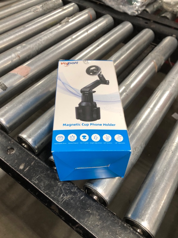 Photo 1 of volport for MagSafe Cup Phone Holder: Magnetic Cupholder Car Mount for Tesla Truck Vehicle SUV - 360° Adjustable Long Neck Mag Safe Cell Phone Cradle with Expandable Base for iPhone Samsung Google
