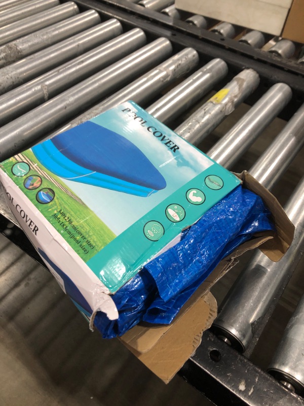 Photo 1 of Rectangular Pool Cover for Above Ground Pools?Fits 10 ft x 6 ft Inflatable Rectangle Swimming Pool Cover, Square for Garden Outdoor Family 120 x 72 inches (305 cm x183 cm) Pools Cover