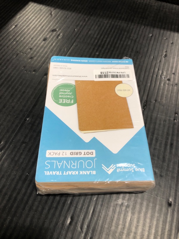 Photo 1 of Blue Summit Supplies Travel Journals, Bulk 12 Pack Journal Set with Dotted Grid Paper, Lightweight Journal with Kraft Paper Covers, 8.25” x 5.5” (21cm x 14cm), 60 Pages, Set of 12