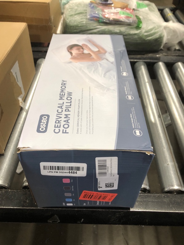 Photo 1 of Osteo Cervical Pillow for Neck Pain Relief, Hollow Design Odorless Memory Foam Pillows with Cooling Case, Adjustable Orthopedic Bed Pillow for Sleeping, Support for Side Back Sleepers