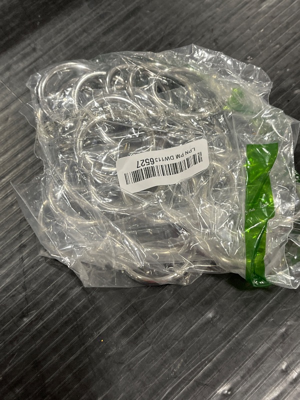 Photo 1 of Curtain Ring Metal 42-Pcs 1.75 Inch Inner Diameter with Eyelets Fit Up to 1.5 Inch Rod Large Wire Diameter (Satin Nickel-42pcs)
