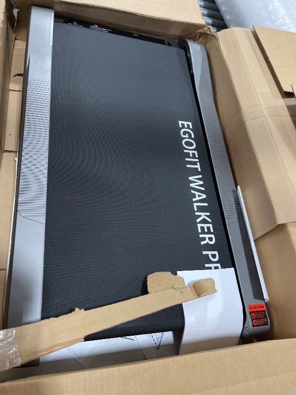 Photo 1 of EGOFIT: Walker Pro M1 - Cool Grey - Under Desk Walking Pad Treadmill, 5% Incline, LCD Display, Remote Control, Home & Office, 220lb Cap, 0.6-3.1mph