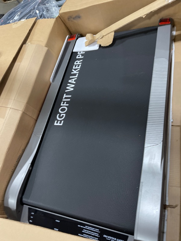 Photo 1 of EGOFIT: Walker Pro M1 - Cool Grey - Under Desk Walking Pad Treadmill, 5% Incline, LCD Display, Remote Control, Home & Office, 220lb Cap, 0.6-3.1mph