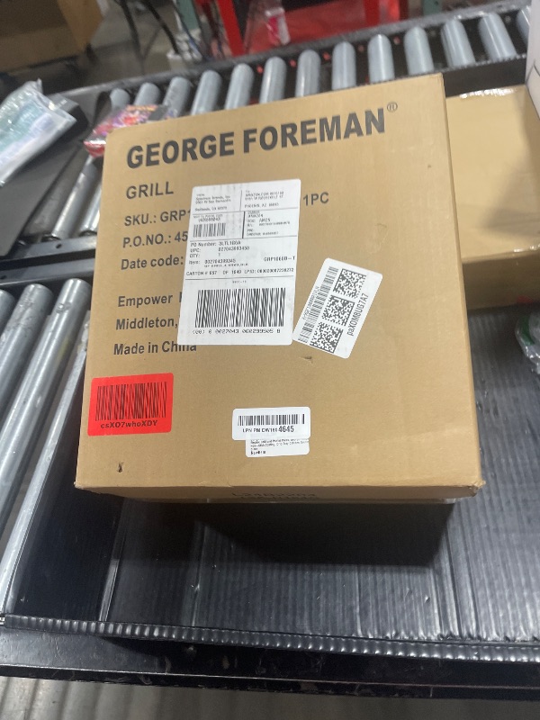 Photo 1 of George Foreman 4-Serving Removable Plate Electric Grill and Panini Press, George Tough Non-Stick Coating, Drip Tray Catches Grease, Black