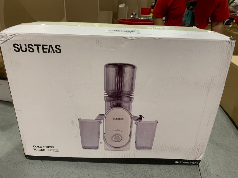 Photo 1 of SUSTEAS Cold Press Juicer, 5.3" Feed Chute Slow Masticating Machines with 300W, Fit Whole Fruits & Vegetables, Easy to Clean, High Juice Yield, White