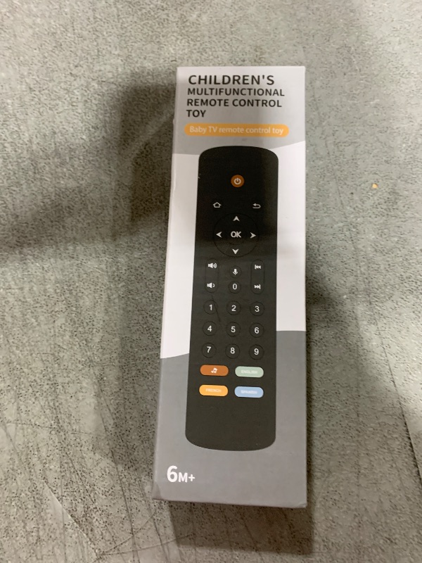 Photo 1 of Baby TV Remote Toy - Realistic Play Remote toy with Lights and Sounds, 3 Languages (English, Spanish & French), Learning Musical Toys, Preschool Infant Boys Girls Toys Gift for 1 2 Year Old, Black
