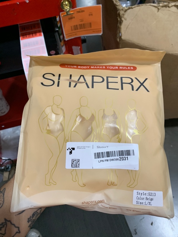 Photo 1 of SHAPERX Women's Shapewear Bodysuit Tummy Control Body Shaper Seamless Sculpting Snatched Waist Body Suit?SZ5213-Beige-L/XL