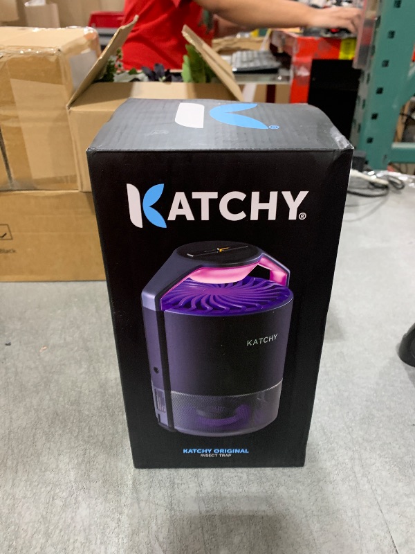 Photo 1 of Katchy Indoor Insect Trap - Catcher & Killer for Mosquitos, Gnats, Moths, Fruit Flies - Non-Zapper Traps for Inside Your Home - Catch Insects Indoors with Suction, Bug Light & Sticky Glue (Black)