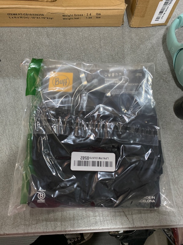 Photo 1 of BUFF Original EcoStretch Neck Gaiter, UPF 50 Sun Protection, Breathable, Versatile, Quick Dry Face Mask, Black, Adult Size