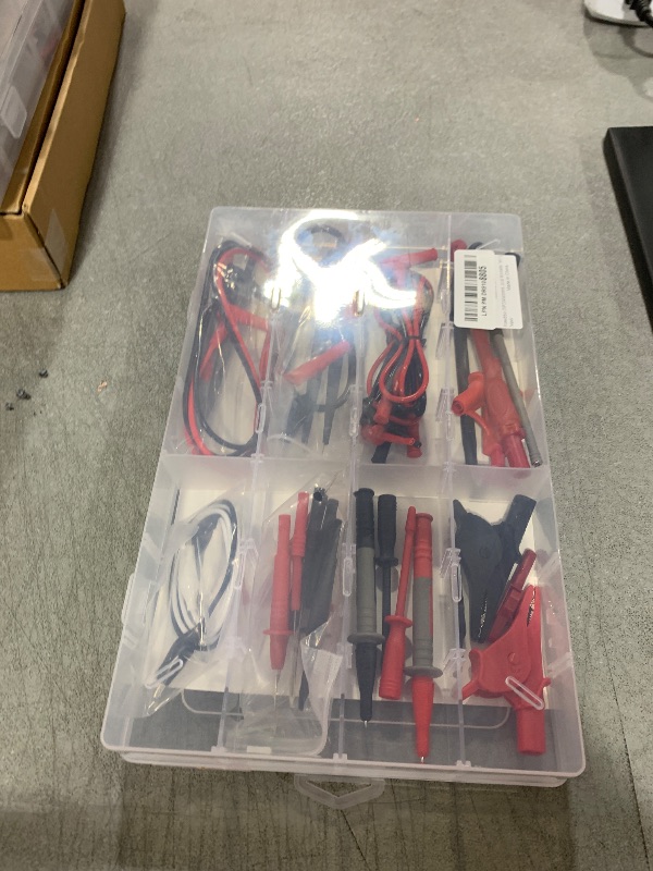 Photo 1 of PowerBear 29PCS Multimeter Test Leads Kit with Replaceable Wire Piercing Test Probes, Alligator Clips, Test Hook Clips, Test Tweezer for Digital Clamp Meter Multimeter