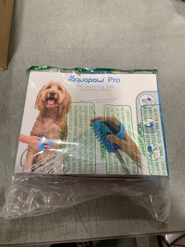 Photo 1 of Aquapaw Dog Bath Brush Pro - Sprayer and Scrubber Tool in One - Indoor/Outdoor Dog Bathing Supplies - Pet Grooming for Dogs with Long and Short Hair - Dog Wash with Hose and Dog Shower Attachment