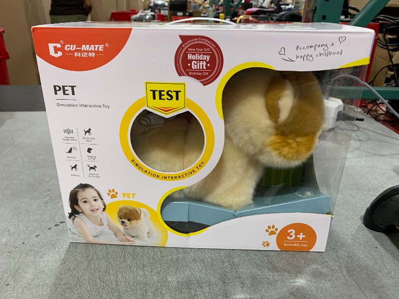 Photo 1 of CU-MATE Interactive Dog Stuffed Animal Electronic Plush Pomeranian Simulation Puppy Realistic Toy Like-Real Robotic Nodding Barking Wagging Tail Present Pet for Toddler Boys1045082950
