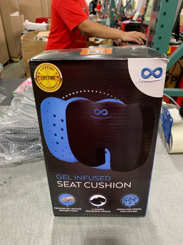 Photo 1 of Everlasting Comfort Doctor Recommended Memory Foam Seat Cushion for Office Chairs & Car Seat - Ergonomic Office Desk Accessories for Tailbone Pain Relief, Sciatica & Back Support