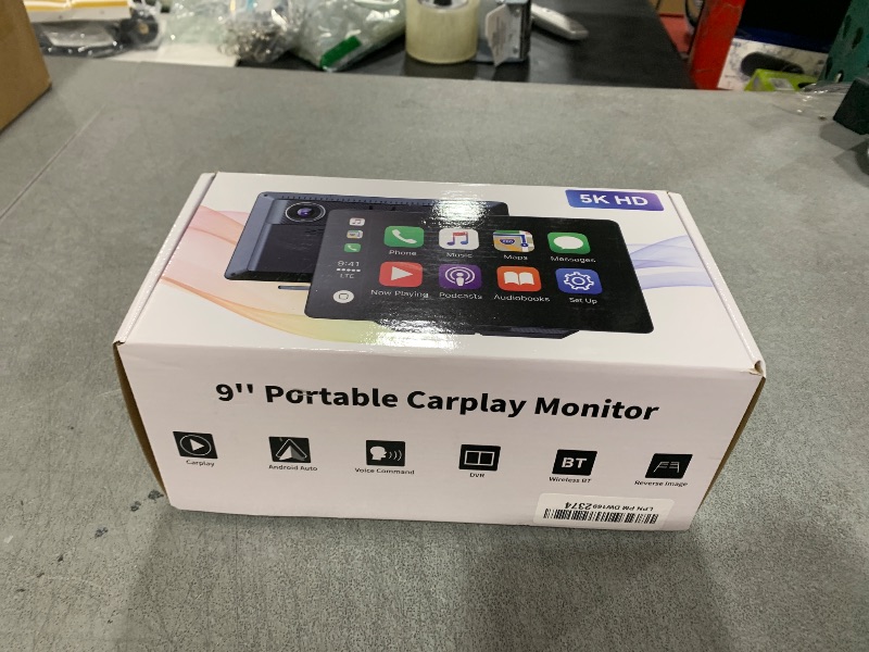 Photo 1 of Portable Carplay Screen for Car 5K Dash Cam, 9" Wireless CarPlay & Android Auto Car Stereo, Car Audio Receivers with 1080p Backup Camera, Bluetooth/GPS Navigation/Voice Control/Mirror Link