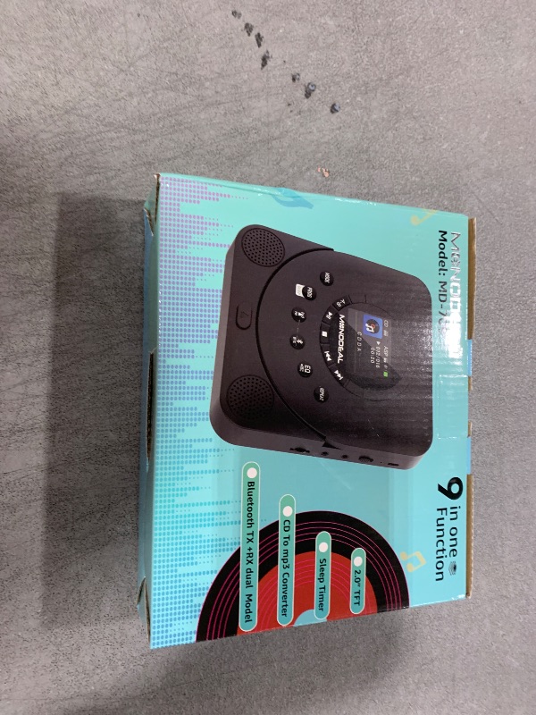 Photo 1 of CD Player Portable, MONODEAL Dual Stereo with CD Player with Speakers, Rechargeable Discman Player for car, Support TF Card, FM Receiver and Transmitter with Sleep Timer, Colorful TFT Screen