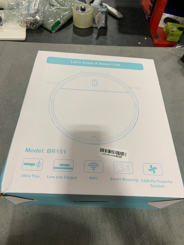 Photo 1 of Robot Vacuum and Mop Combo, 2 in 1 Mopping Robot Vacuum Cleaner with Schedule, Wi-Fi/Voice/App, Strong Suction, Easy of Use, Self-Charging Robotic Vacuum, Slim, Ideal for Hard Floor, Pet Hair, Carpet