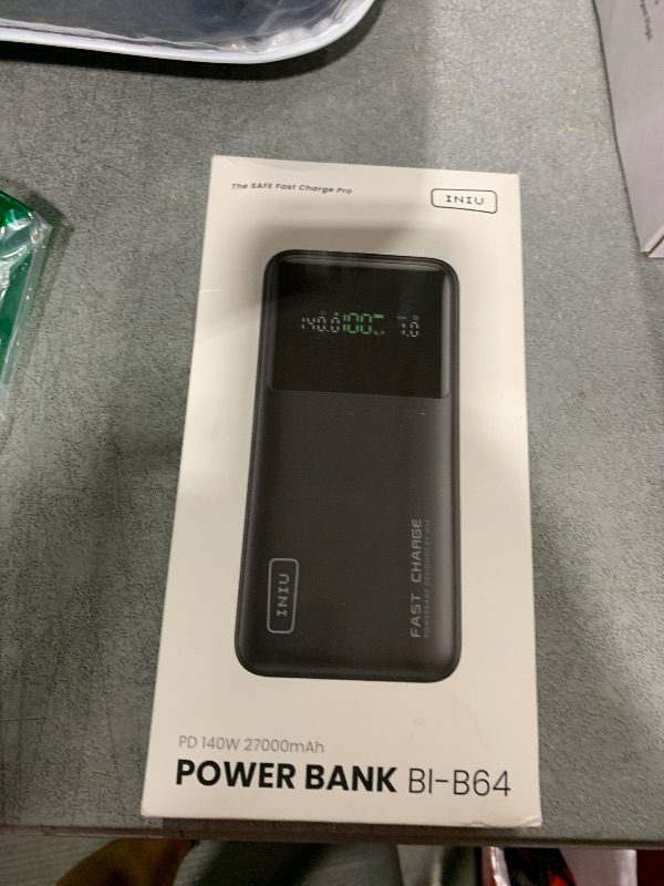 Photo 1 of INIU 140W Power Bank, 27000mAh High Capacity Laptop Portable Charger, USB C in&Out Tablet Powerbank, Digital Display Phone Charger, Travel Charger Compatible with iPhone 16, iPad, MacBook, Laptop etc.