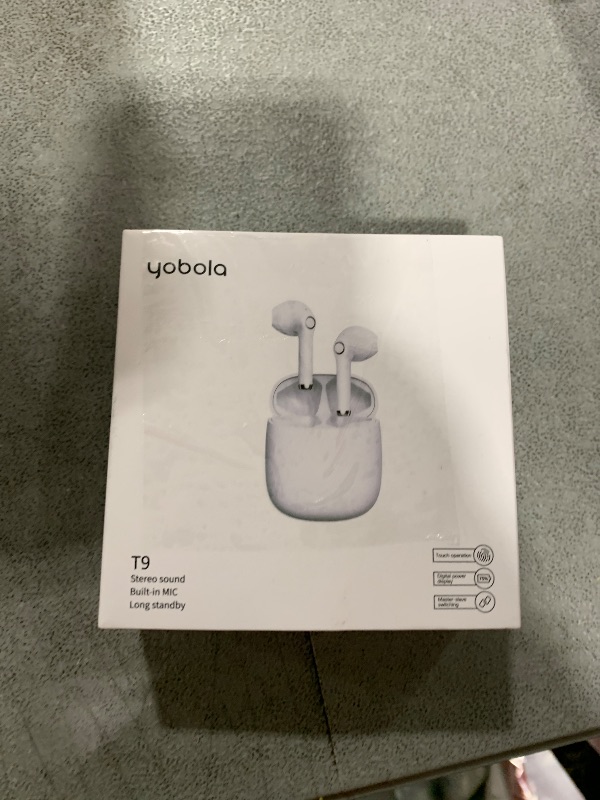 Photo 1 of yobola Wireless Earbuds, Bluetooh Earbuds, Deep Bass Light Weight Mini Wireless Headphones with Mic, 25H Playback Bluetooth Headphones, Touch Control, IPX5 Waterproof in Ear Earphones for Phones