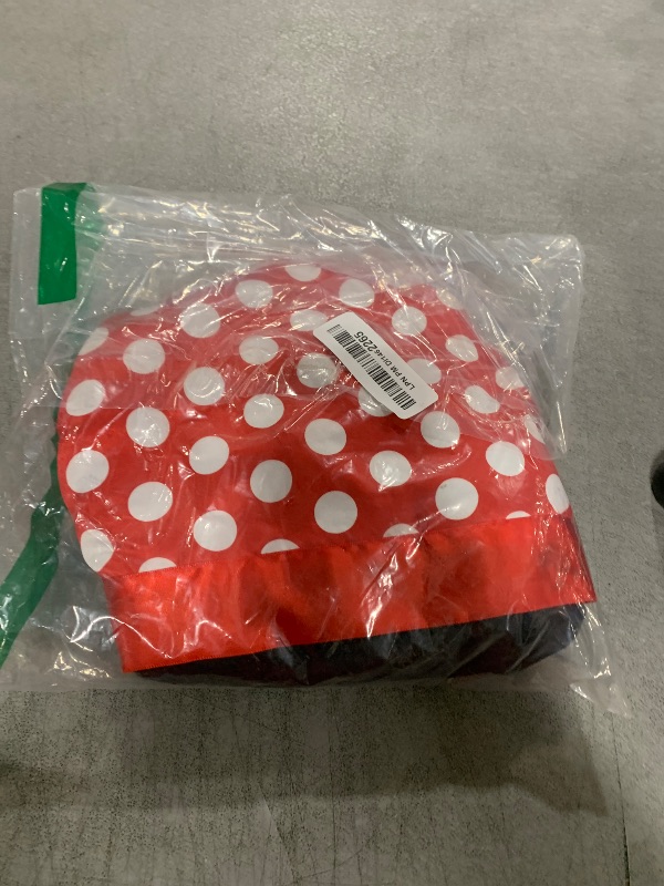 Photo 1 of Baby Girl Polka Dots Princess Costume First Birthday Cake Smash Outfits Fancy Dresses up Pageant Party Cosplay Mouse Ears Halloween Christmas Formal Dance Clothing Set Red+Black-2pc 2-3T