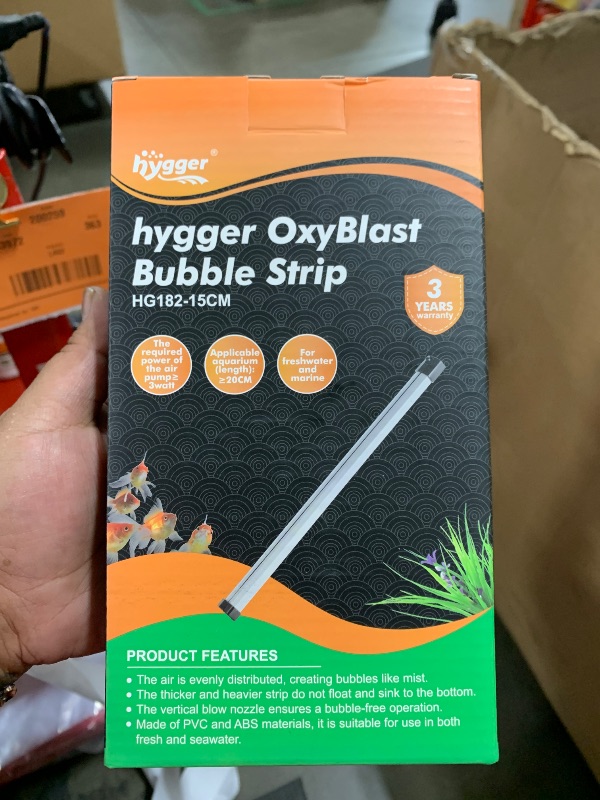 Photo 1 of hygger Aquarium Bubble Strip, Nano Air Bubble Curtain Wall Aquarium Air Stone Kit, Quiet High Dissolved Oxygen Diffuser Fish Tank Bubbler Decorations for Freshwater Saltwater (5.9 Inch)
