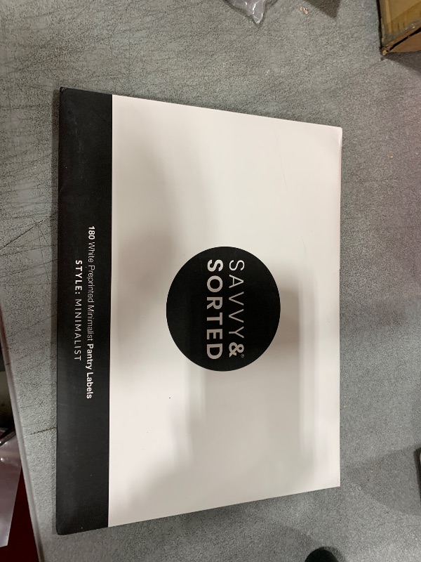 Photo 1 of SAVVY & SORTED Minimalist Pantry Labels, 180 Waterproof Vinyl Stickers for Food Containers - Kitchen Labels for Organizing Storage Bins, Jars, Kitchen