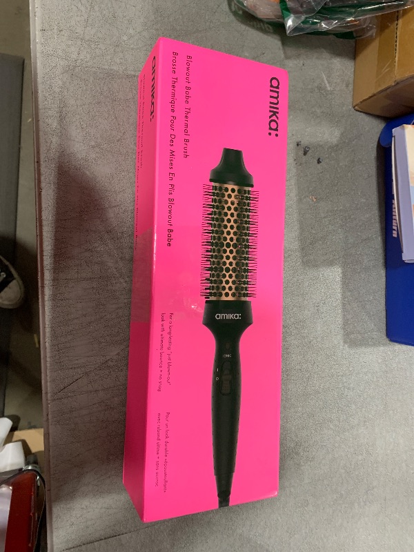 Photo 1 of Amika Blowout Babe Thermal Brush, Black