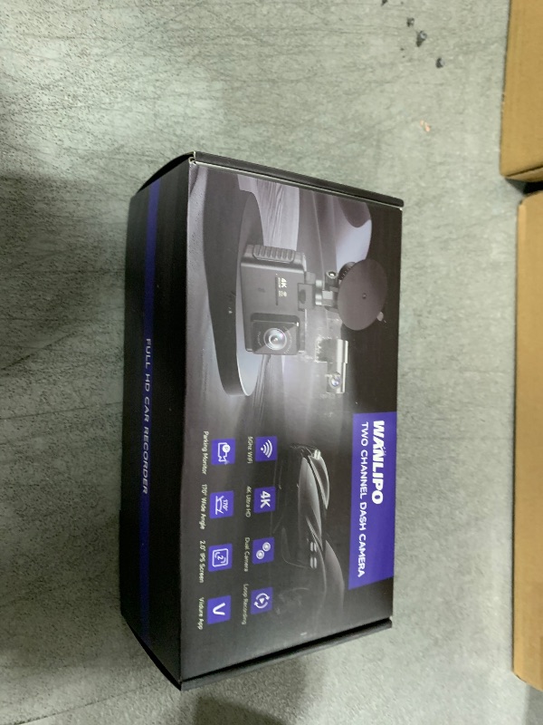 Photo 1 of Dash Cam Front and Rear: 4K Dual Channel Dash Cam - 5GHz WiFi, Dash Camera for Cars with 64GB Card, 2.0" IPS Screen, App Control, G-Sensor, Loop Recording, 170° Wide Angle, Night Vision, Parking Mode