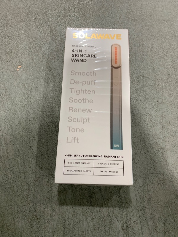 Photo 1 of Solawave 4-in-1 Skinware Wand - Upgraded Radiant Renewal with Facial Massager, Red Light, Galvanic Current, and Therapeutic Warmth Anti-Aging Beauty Device (Blue/Pink Ombre)