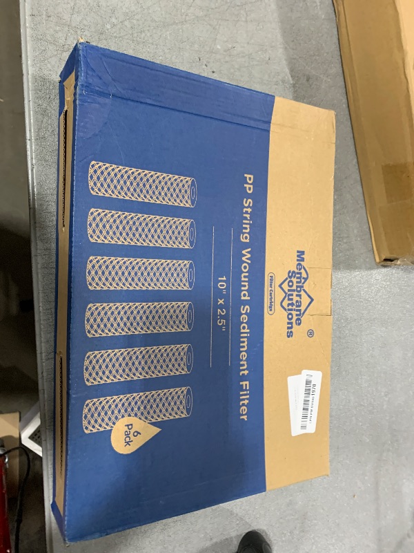 Photo 1 of Membrane Solutions 20 Micron 10"x2.5" String Wound Whole House Water Filter Replacement Cartridge Universal Sediment Filters for Well Water - 6 Pack